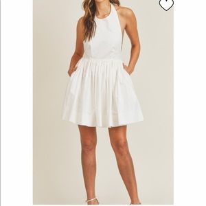 Mable White Halter dress size medium